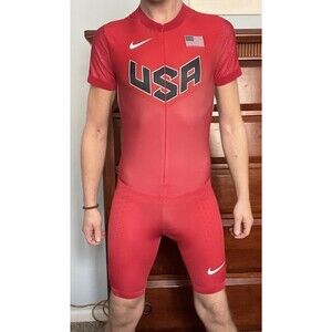 Mens Small Nike Elite Sponsored USA SS Skinsuit - Limited Edition, Red, NWOT